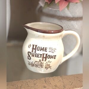 Vintage Crockery Creamer. Home Sweet Home. Japan. Country | Primitive. EUC
